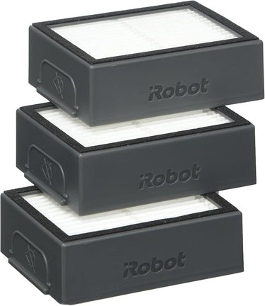 iRobot - Piezas auténticas - Filtros de alta eficiencia (3x) para Roomba - Compatible con Roomba Series e/i - Negro